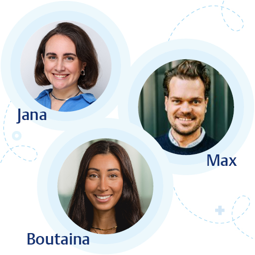 Jana, Max und Boutaina sind auf dem Bild zu sehen.